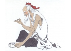 老人中国画