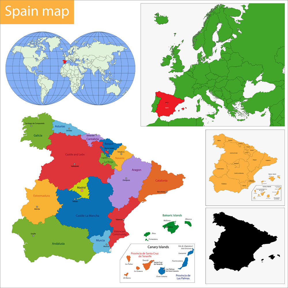 西班牙国家地图