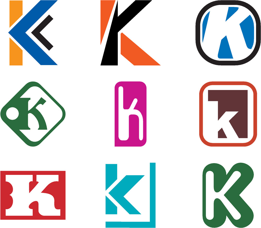 创意字母k标志设计