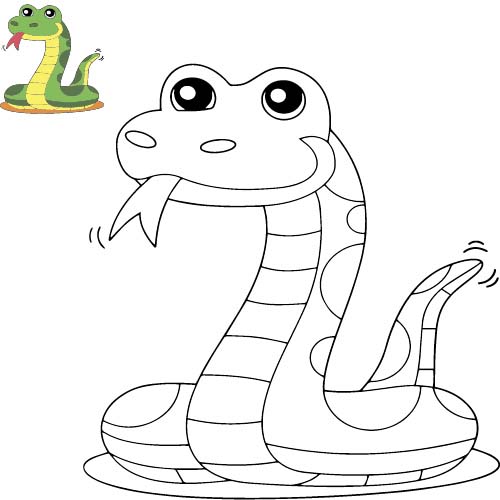 卡通蛇简笔画图片
